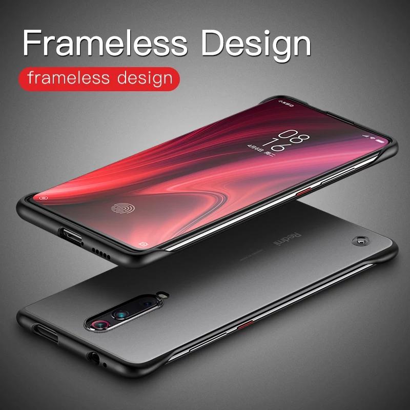 New Frameless Case For Redmi K20 Pro Funda Luxury Capa Bumper without Ring. 
