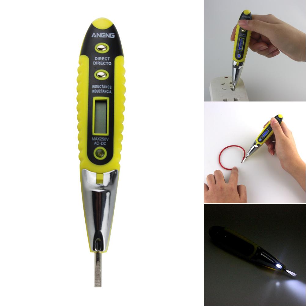 Electric AC/DC Voltage Detector Meter Tester Pen 12V-250V w/ Indicator Lamp. 