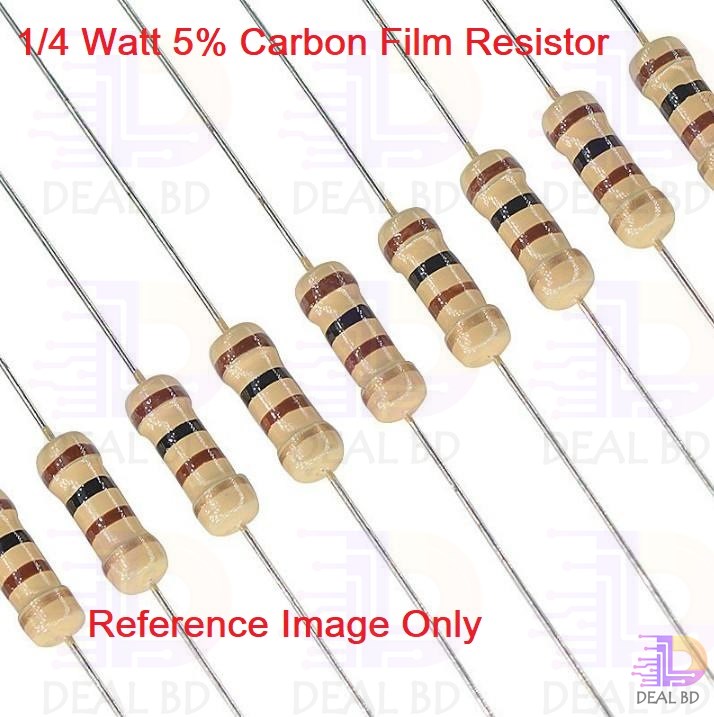 100Pcs 820 Ohm Resistor 820 Ohm Carbon Film Resistor 820 Ohm 1/4W Resistance 0.25 Watt 5% Tolerance Fixed Resistors. 