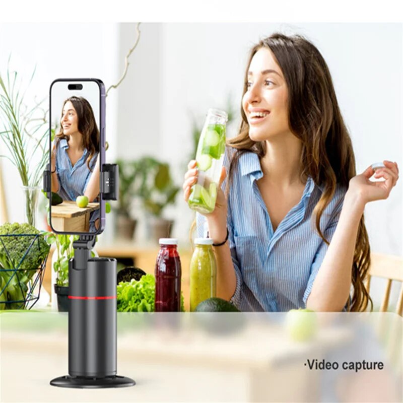 FGCLSY New Wireless Gimbal Stabilizer Selfie Stick 360 Degree Face Tracking With Bluetooth Shutter For Smartphone Live Recording. 