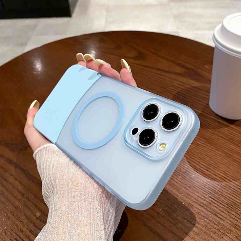 HODON Luxury 2 IN 1 Dual Color Frosted Transparent Magnetic Phone Case for iPhone 16 15 14 13 12 11 Pro Max 15 16 Plus Cases Wireless Charging Colorful Shockproof Hard Cover