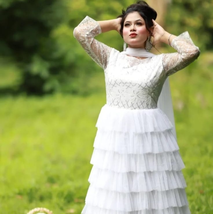 Dream Gorgeous Barbie Princess Gown - Premium Net and Sequence Design. 