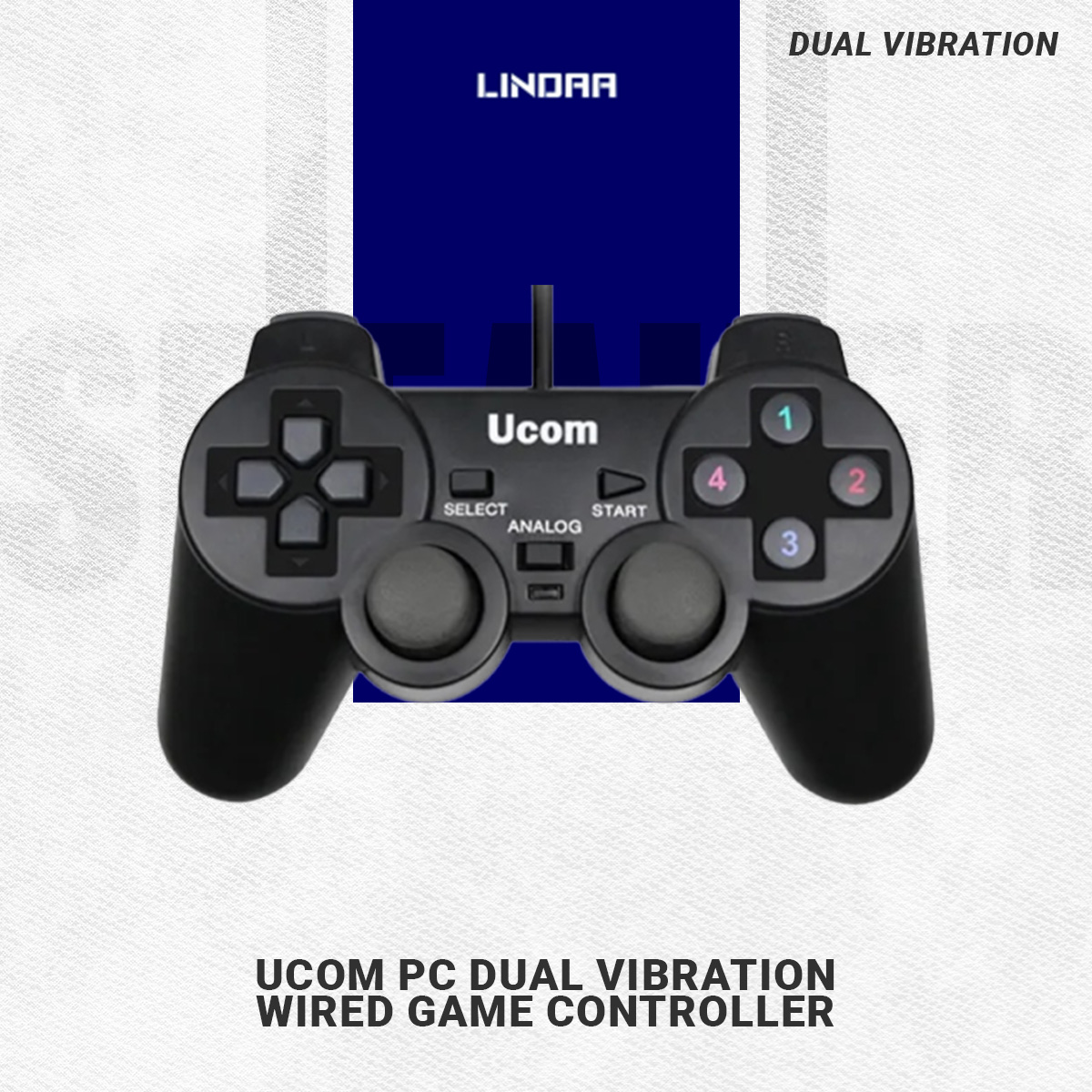 UCOM PC Dual Vibration Wired Game Controller Gaming Joypad Joystick USB Gamepad Joystick Gamepad Joypad For Win7/ XP For PC Laptop Vibration Gamepads