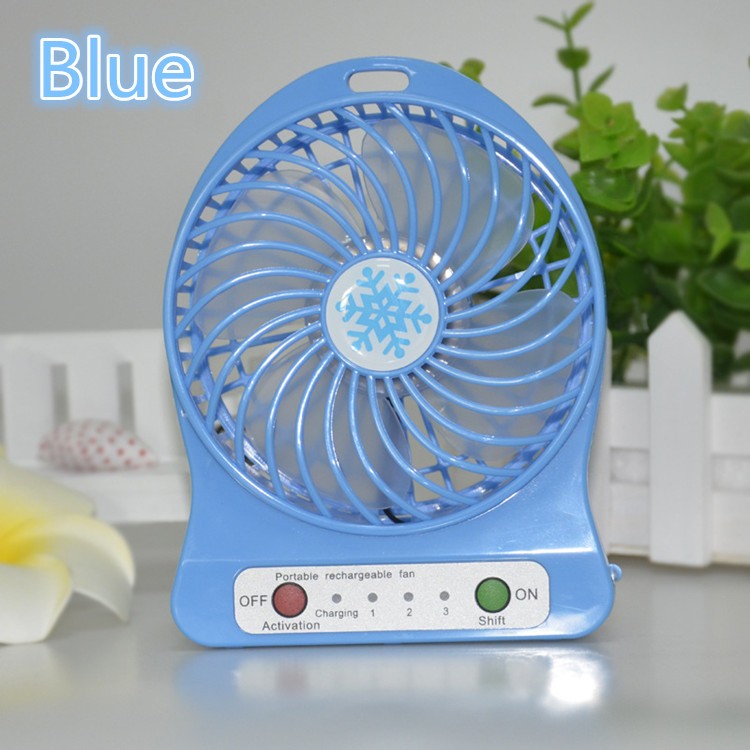 2018 LED Mini USB Portable rechargeable fan 18650 li ion Rechargeable Battery Outdoor Camping office USB Cooler fans