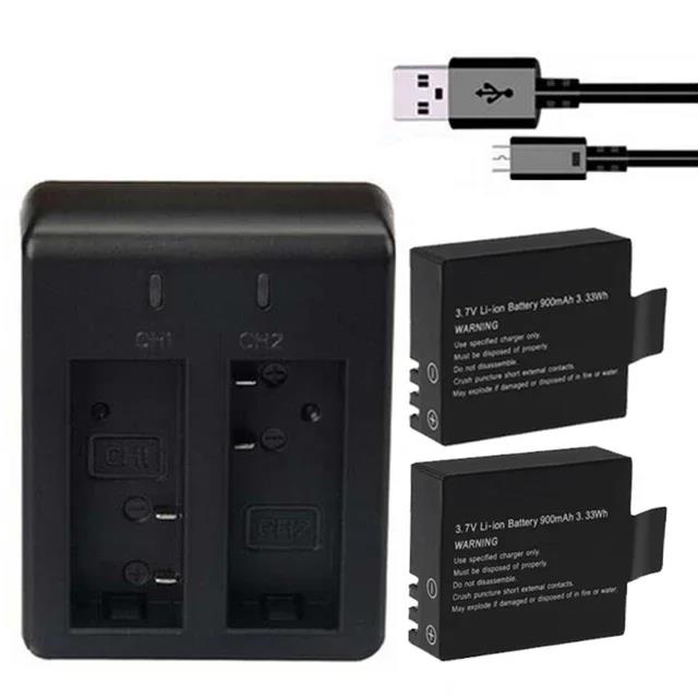 Rechargeable 3.7V 900mAh Li-ion Battery for Eken H9 SJ4000 SJ5000 SJ6000 SJ7000 SJ8000 WiFi M10 SJ5000x Sports Action Camera DV. 