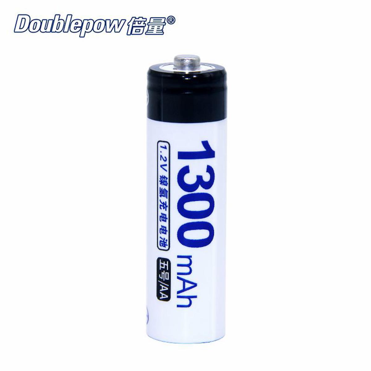 AA Battery, AA Batteries, 1 Pcs High Quality 1.2V Rechargeable Battery, 1300mAh, Real 1300mAh AA Battery- Double Pow