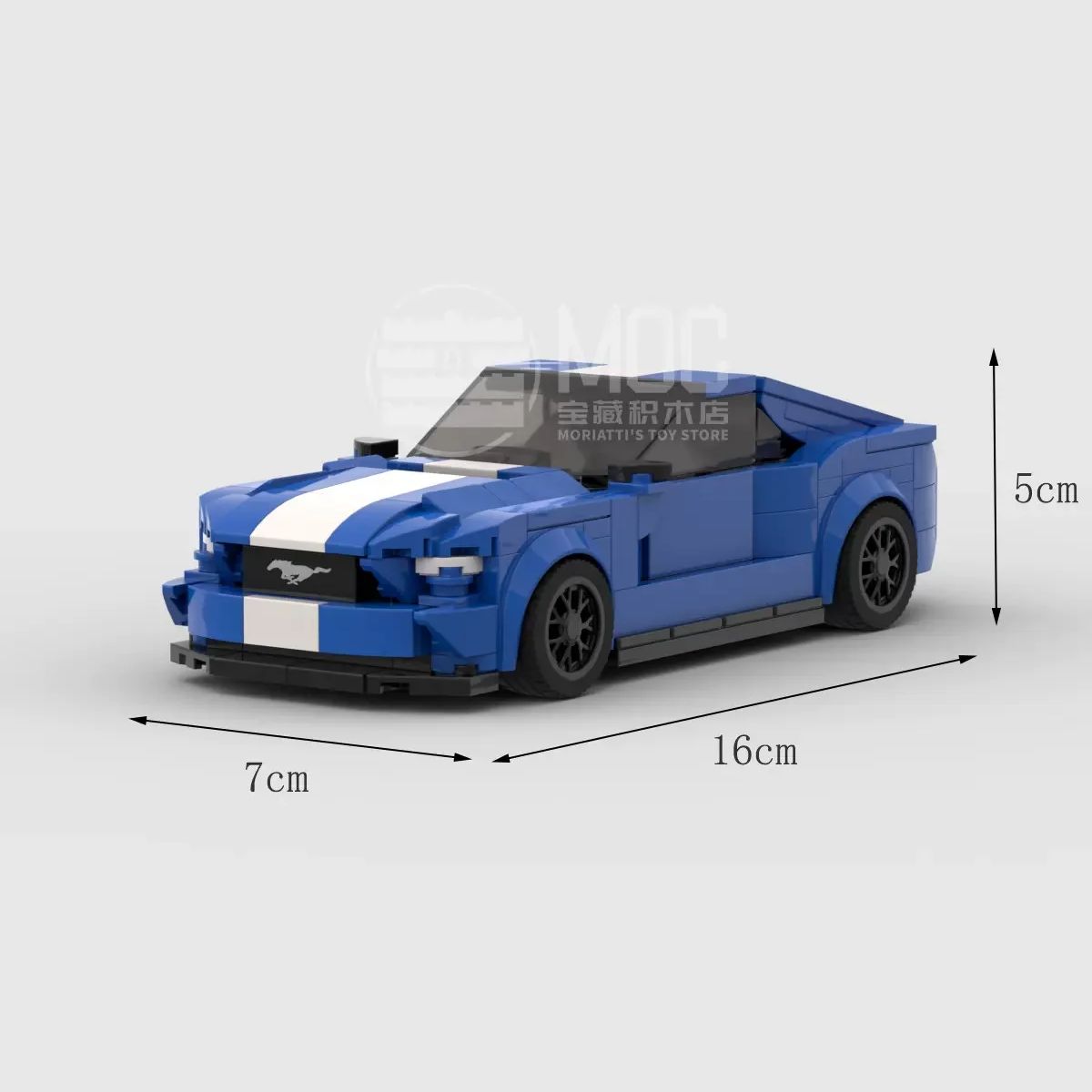 MOC Ford Mustang Hoonicorn Car Speed Champion Racer FIT Brick Racing Super Building Block Bricks Toys Kids Gifts KankongAgu. 