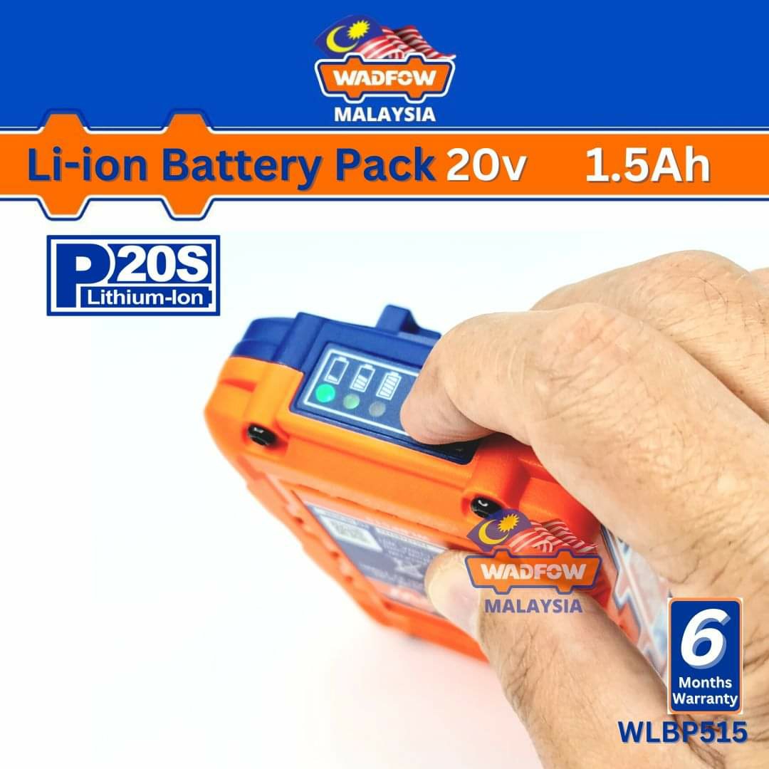 WADFOW 20V 1.5AH Lithium-ion Battery Pack  For P20S cordless tools  WLBP515. 