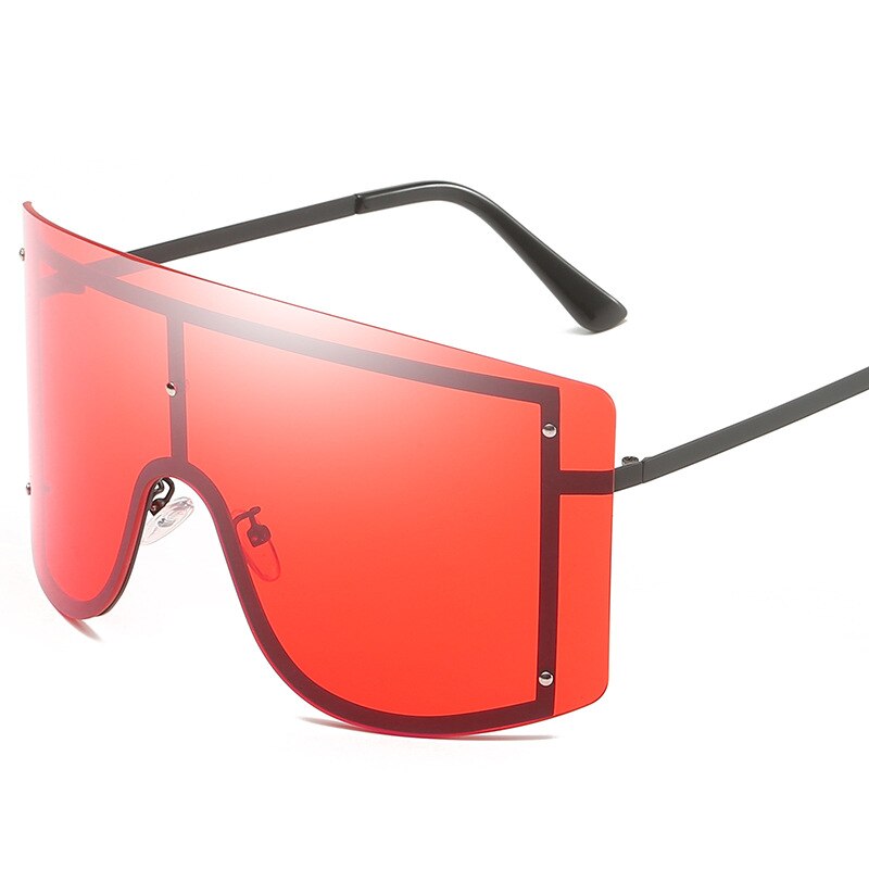 【happy one】purpleBig Square Frame Women Colorful Personality Trend Gradient Sun glasses Men Yellow Oversized Eyewear. 