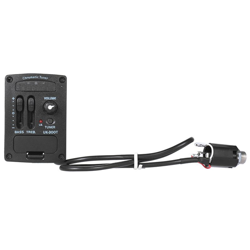 2X Uk-300T Ukulele Piezo Pickup Preamp 2-Band Eq Equalizer Ukelele Pickups Tuner System. 