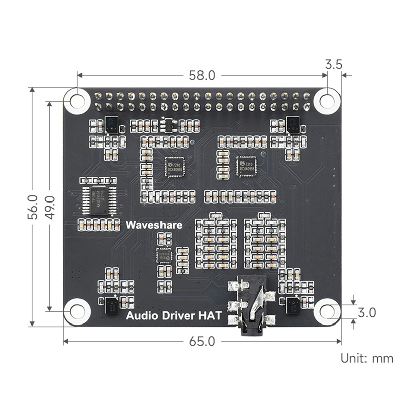 For Sunrise X3 Pi Dedicated Stereo Codec Audio Driver Board Support Playback and Recording. 