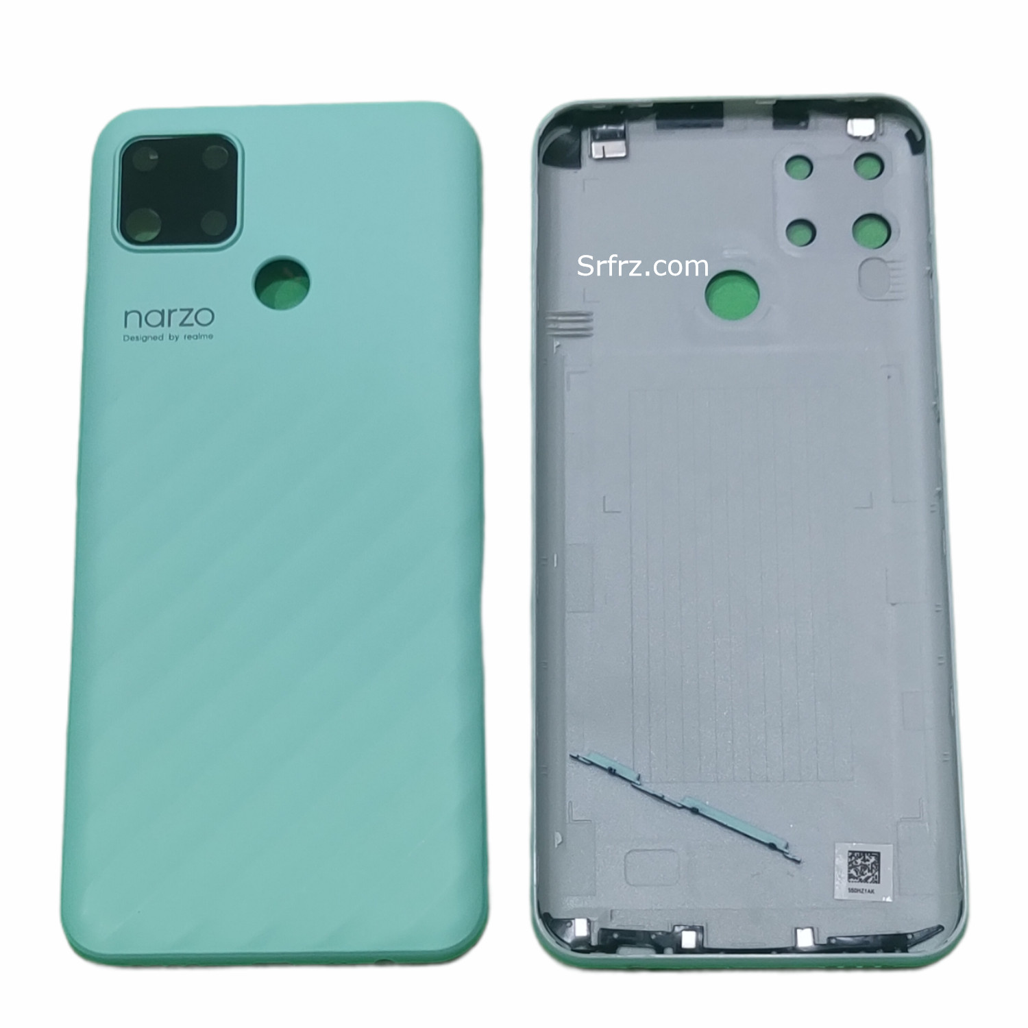 Realme Narzo 30A - ( Plastic ) Casing / Back Shell / Back Panel / Battery Cover / Back Door / Back Replacement Part with Button. 
