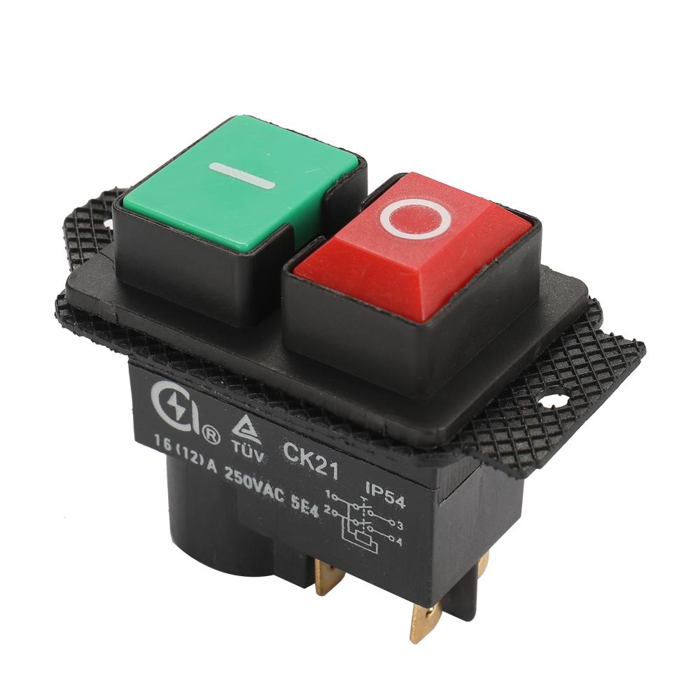 250V Universal CK21D/250V Safety Switch Emergency Stop Safe Cut Off Killer Waterproof and Dustproof Switches Electromagnetic Switch for Grinding Machine. 