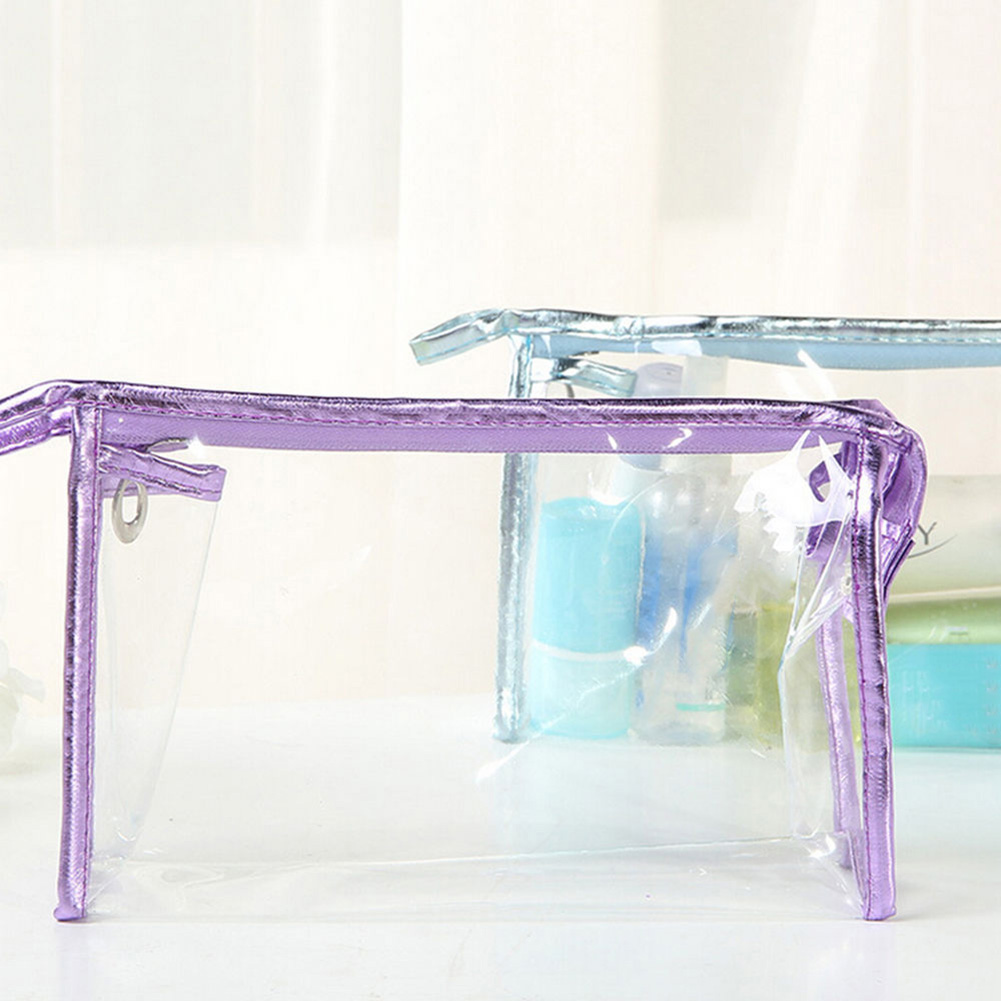 PVC Clear Transparent Case Cosmetic Make Up Bag Toiletry Travel Zipper Pouch