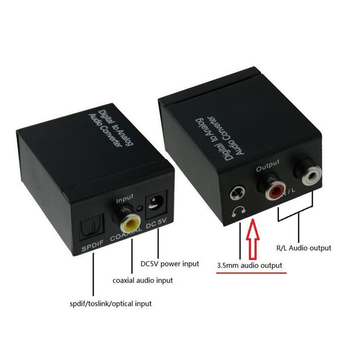 Top-Tier Option - DAC SPDIFT Optical Adapter from Tea Digital to Analog Audio Converter - Reliable Accessory. 