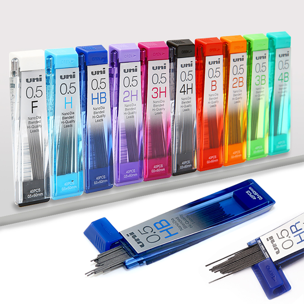 UNI Mechanical Pencil Lead 0.5 0.3 0.7mm Nano Diamond Extra Hard Pencil Core 202ND Is Not Easy To Break HB/2B/2H Stationery. 