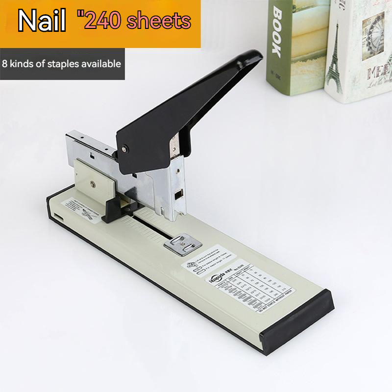 Large Capacity Paper Binding Stapler Heavy Duty Stapler Office Bookbinding Stapling Staples Hand Operated Stapler 100/240 Sheets minghao. 