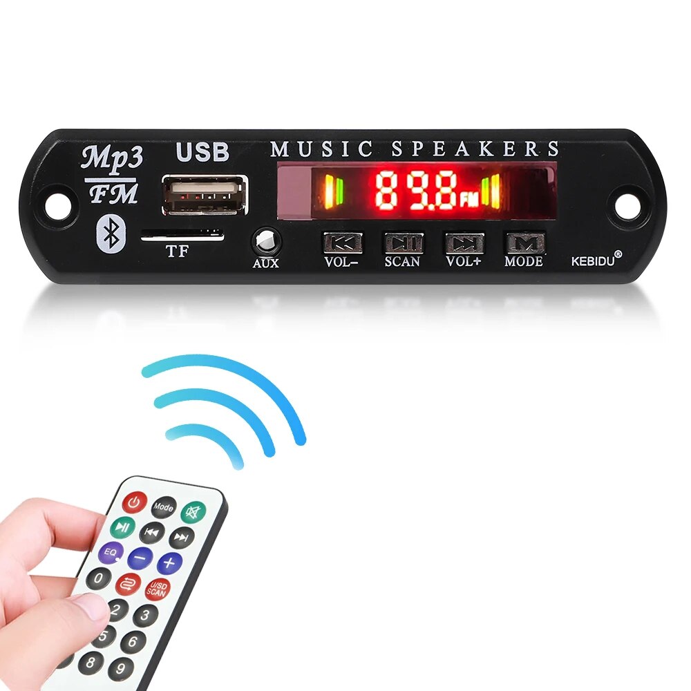 50W 25W Amplifier Bluetooth 5.0 DIY MP3 WAV Decoder Board DC 9V 12V 18V Wireless Car USB MP3 Player TF Card Slot USB FM with Mic. 