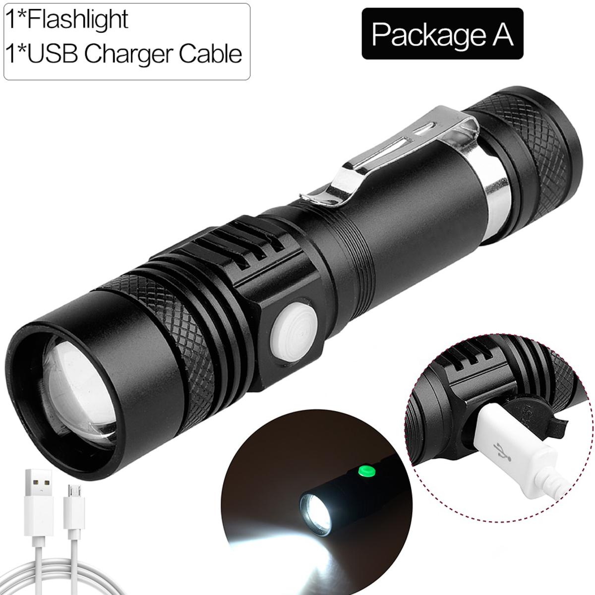 15000LM Super Bright Led  USB Rechargeable  torch Linterna T6/L2/V6wer Tips Zoomable Bicycle Light 18650-XP-L V6-15000 Lumens - Package A-No  - XP-L V6-15000 Lumens