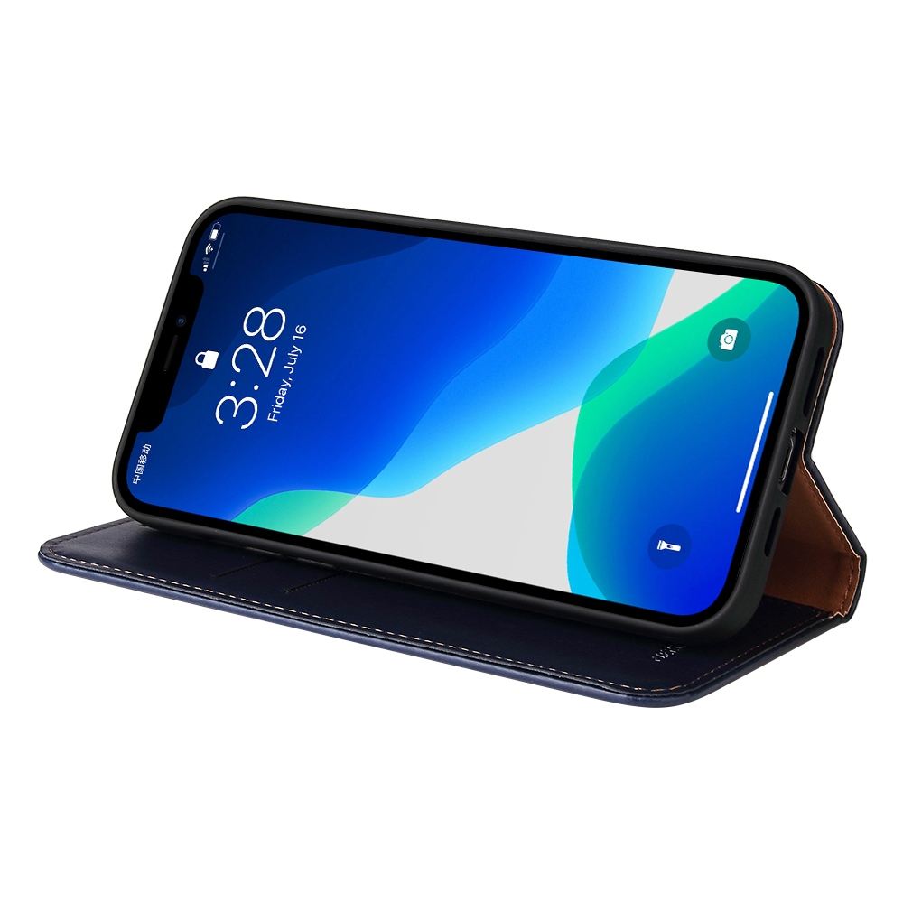 Fierre Shann PU Leather Texture Horizontal Flip Leather Case with Holder & Card Slots & Wallet For iPhone 13 Pro Max. 