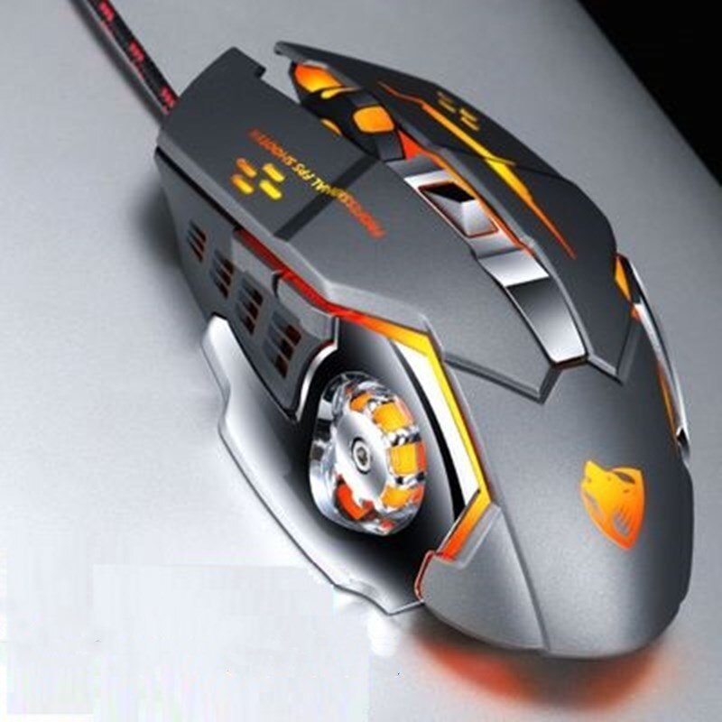 【happy one】PC Gamer Mouse for Competitive Mouse 6 Button 2500dpi Computer Mouse with Backlight Optical Mouse. 
