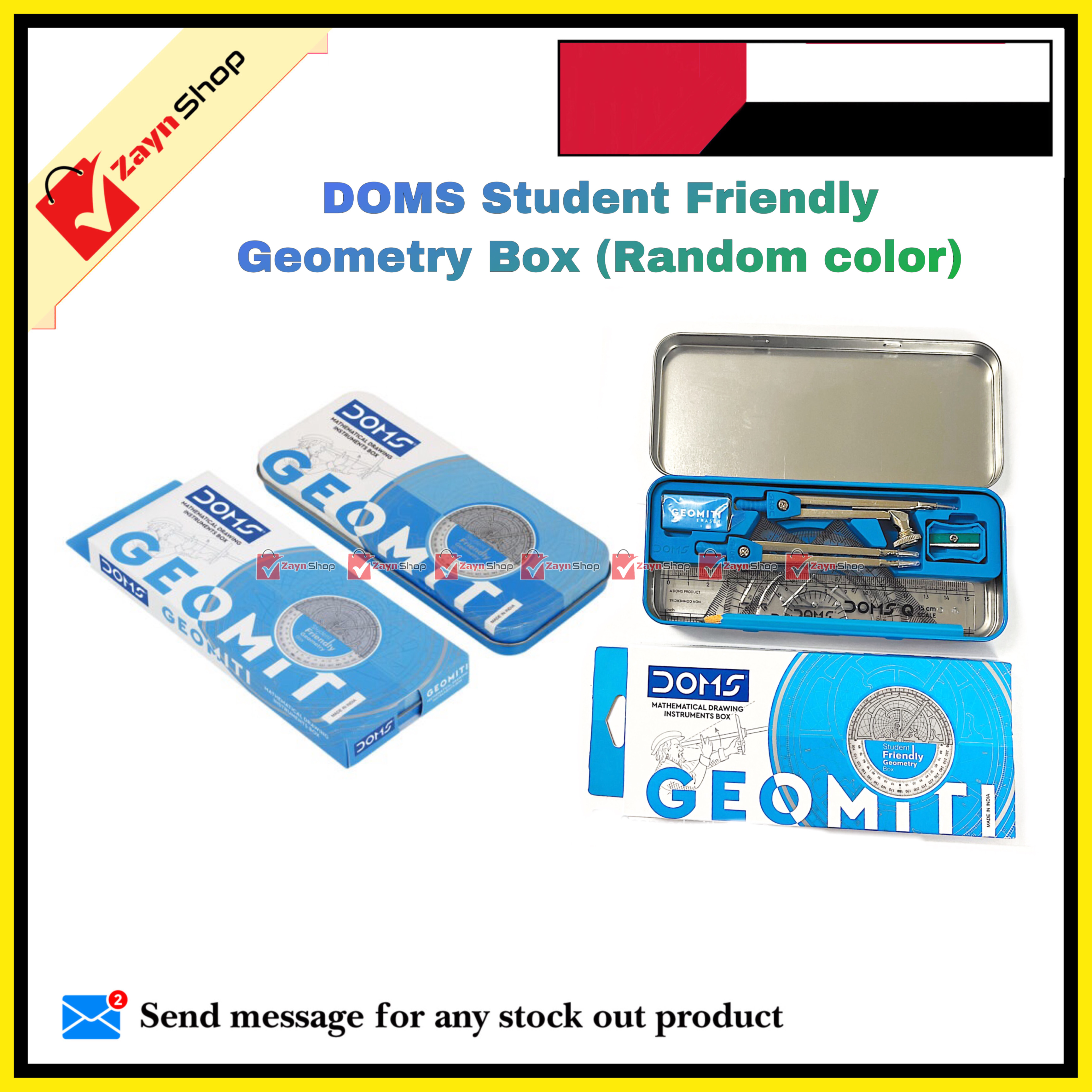 DOMS Geometry Box Student Friendly Geometry Box  (Multicolor). 
