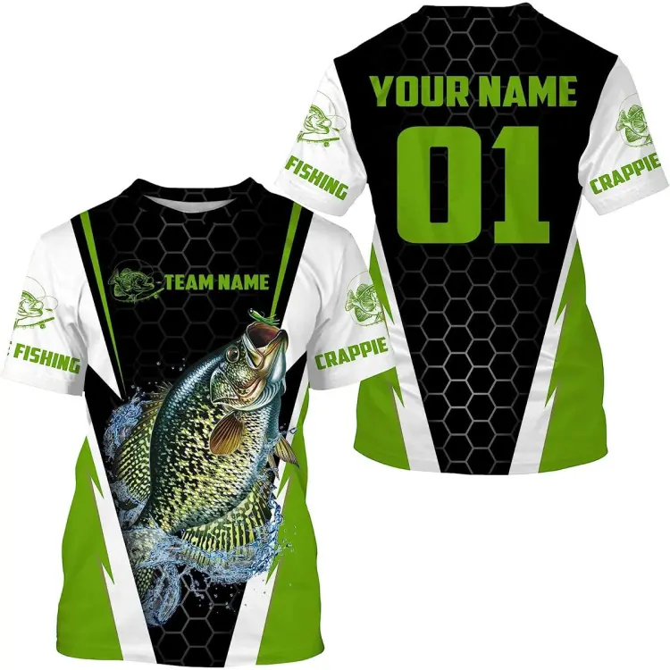 Personalized Crappie Fishing Sport Jerseys, Crappie Fishing
