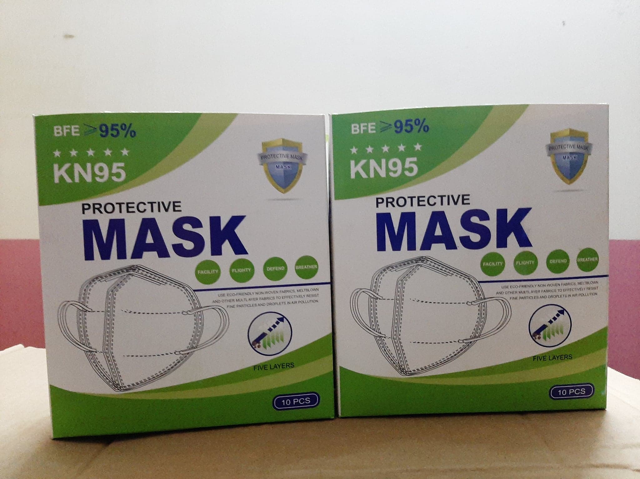 C-F KN95 Face Mask FFP2 10 pcs (1 BOX). 