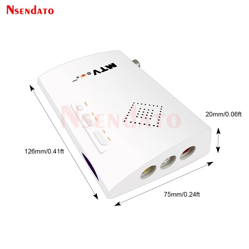 MTV Box AV To VGA TV Receiver Tuner 1080P External LCD CRT TV Tuner Set Top Box With Remote Control for HDTV Computer Monitor. 