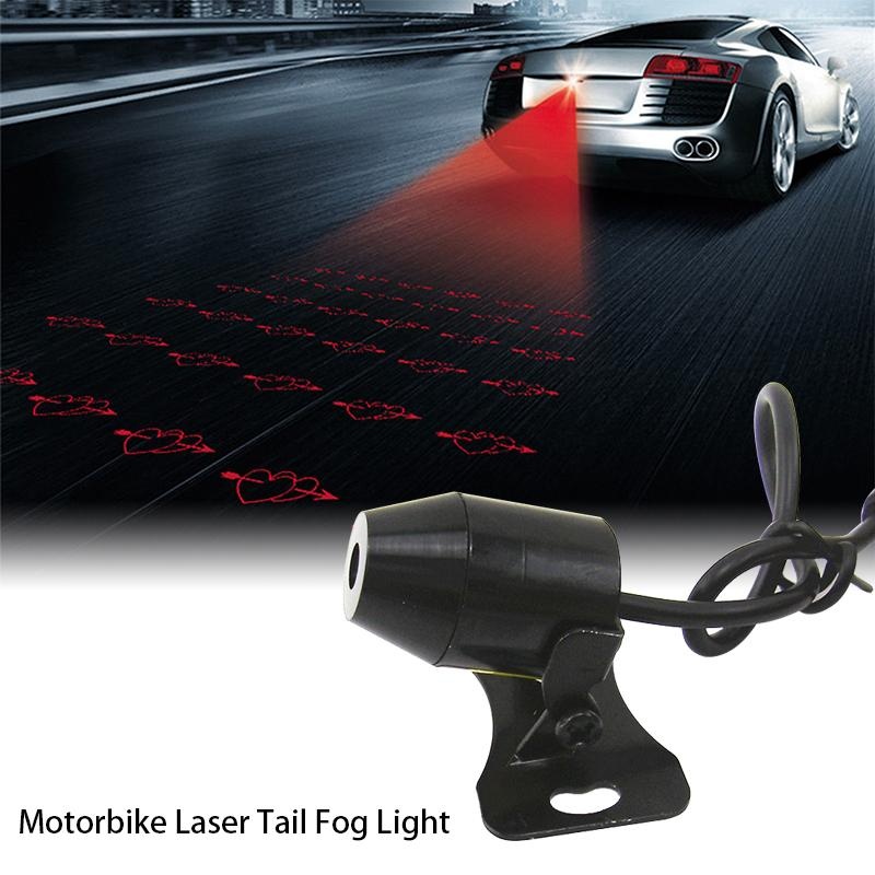 SUV Car LED Rear Motorcycle Fog Lights Laser Tail Warning Indicator Lamp Waterproof Brake Universal Motorbike 720LM,Laser Wavelength 650nm (Red) Type 2. 