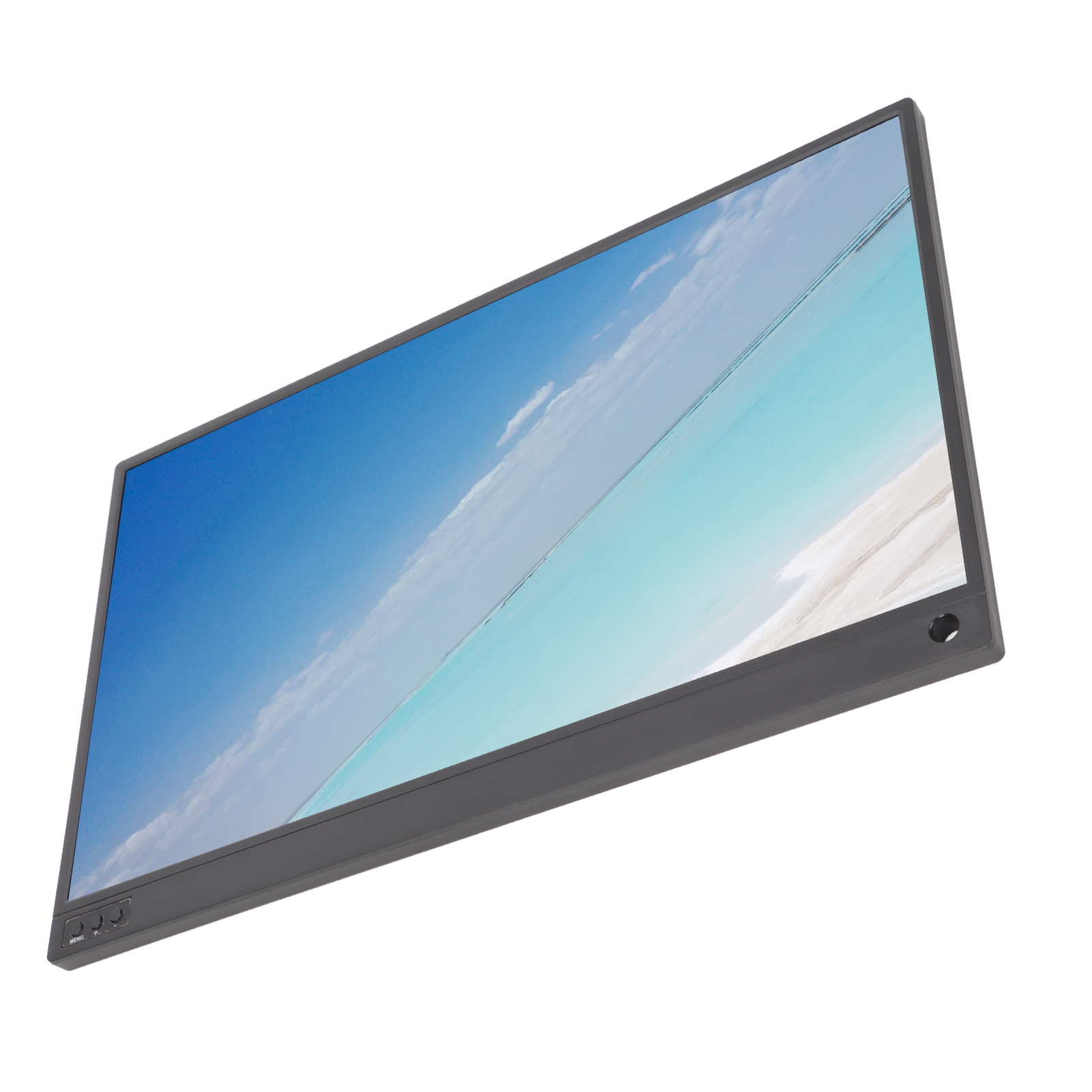 Monitor 15.6in HD 1080P 3 In 1 Display Built In Speakers USB C External Monitor. 