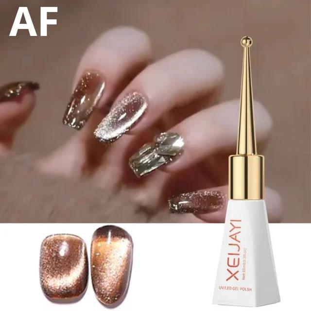 10ml Red Cat Eyes Magnetic Gel Polish Nail Art Semi Permanent Soak Off Glitter Reflective Thermo Gel Rose Jelly Uv /Led Top Coat