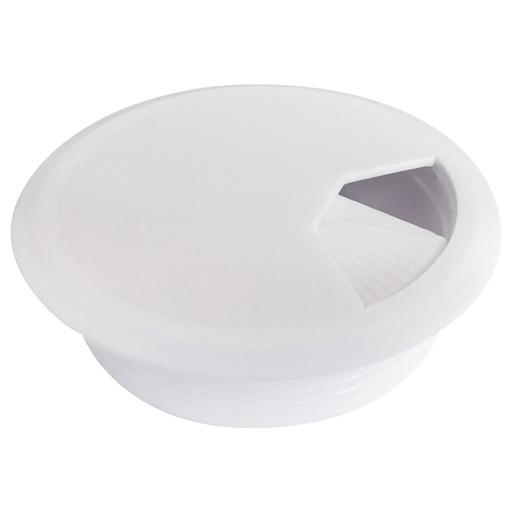 4 PCS Computer Desk Table Cable Hole Cover PVC Ware Cap White