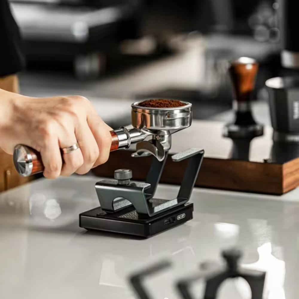 Black/ Coffee Electronic Scale Weighing Stand Light Weight Iron Espresso Machine Handle Holder Weighing Stand for Coffee. 