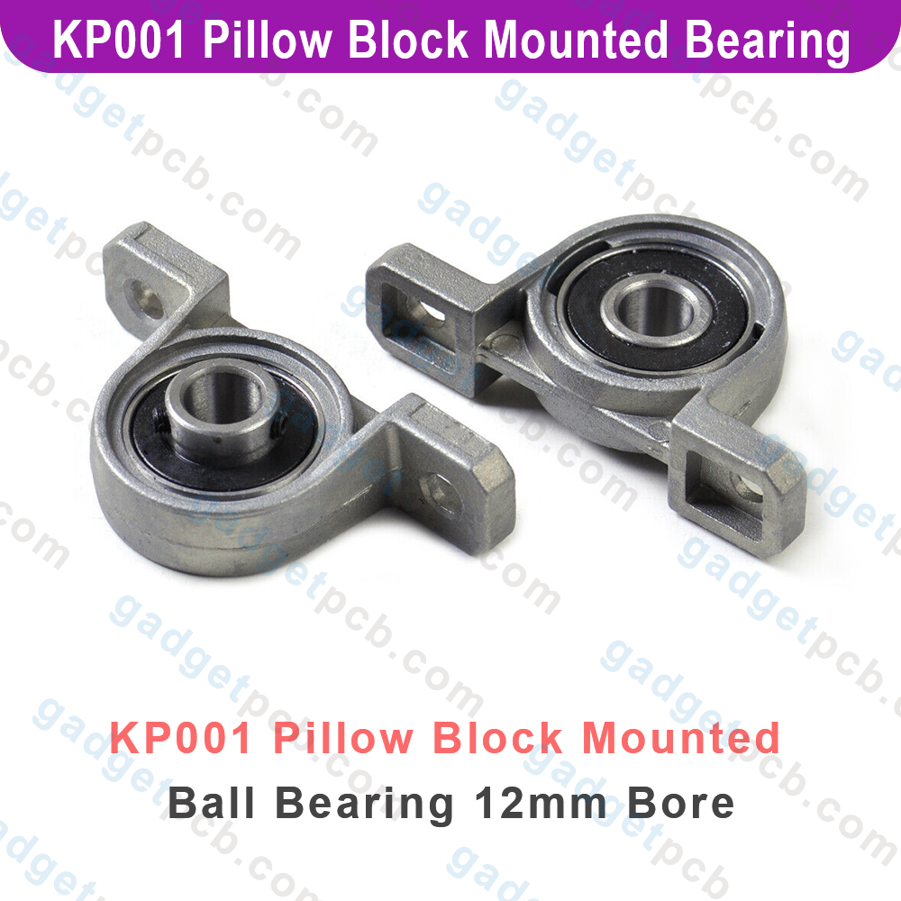 Zinc Alloy KP001 P001 Pillow Block Mounted Ball Bearing 12mm Bore Diameter For CNC Machine 3D Printer All Kinds Of Electronics Projects. 