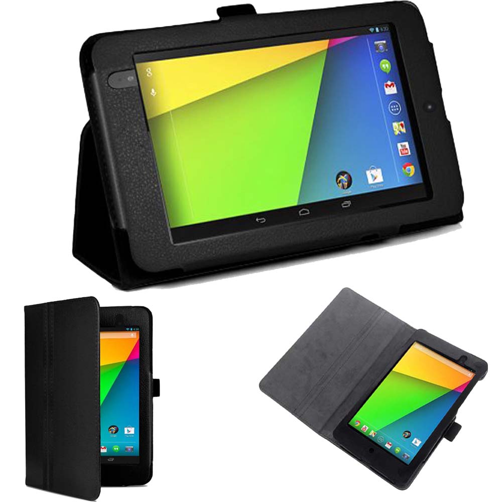 【VisioN Shop】Protect pu Leather Smart Flip folio Cover Case for Google Nexus 7 2nd 2013 model with Auto Sleep ( Not for 1st generation 2012). 