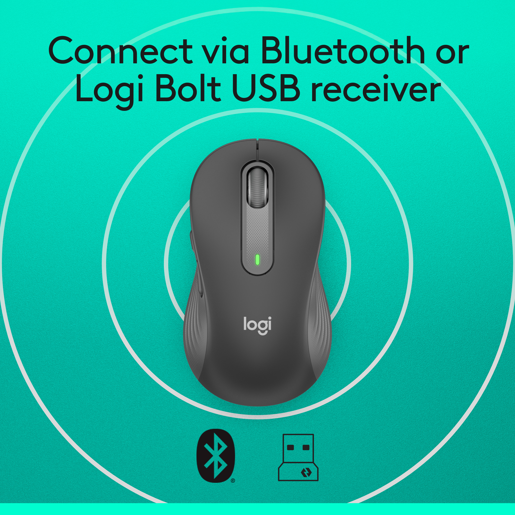 Logitech Signature M650 Wireless Mouse - For Small to Medium Sized Hands, 2-Year Battery, Silent Clicks, Customisable Side Buttons, Bluetooth, Multi-Device Compatibility. 