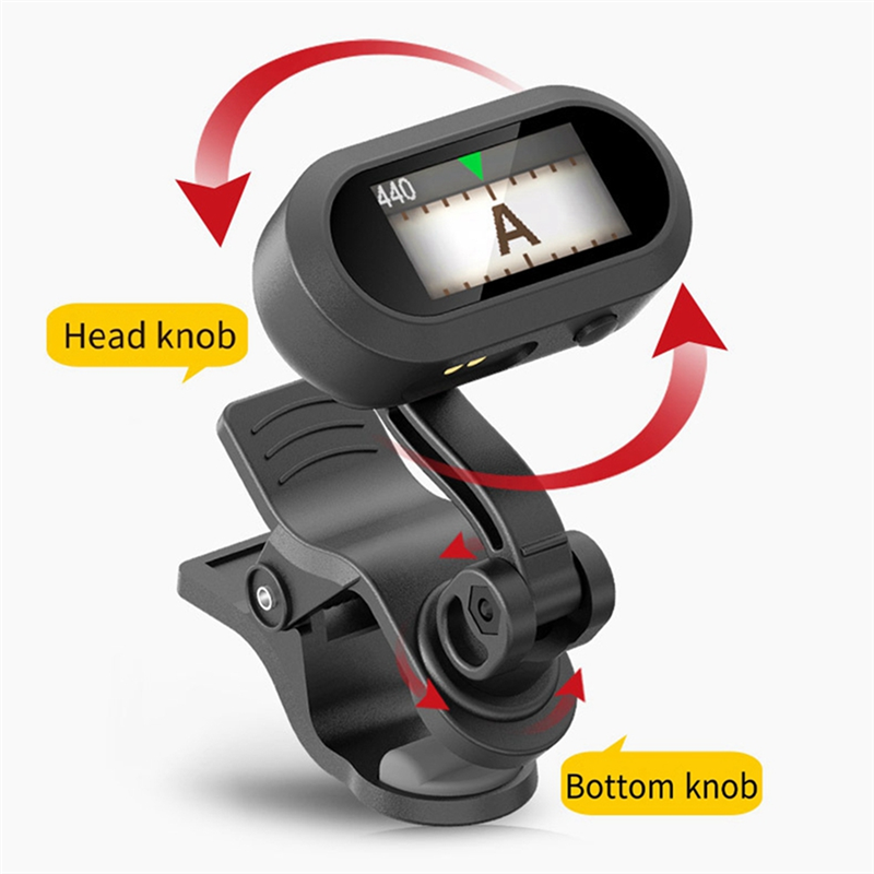 1 Piece AT-800 Guitar Tuner Rechargeable Tempo Metronome Function Electronic Tuner for Guitar Bass Ukulele. 