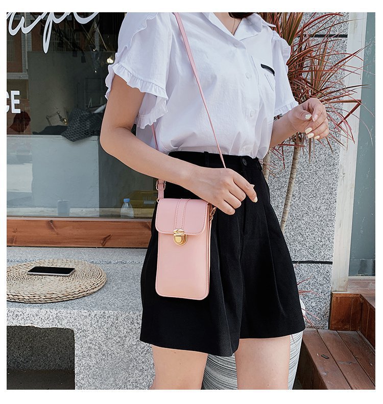 Fashion Touchable PU Leather Change Bag / Cute Crossbody bag for Touches Screen Mobile Phone / Sunmmer Travel Handb. 