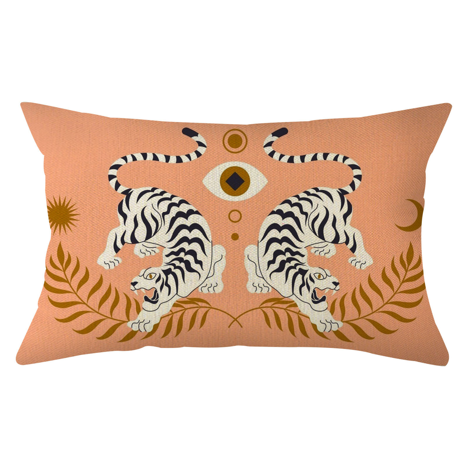 Cushion Slipcase Soft Touch Wide Application Flax Decorative Geometry Sofa Pillow Cover Home Supplies. 