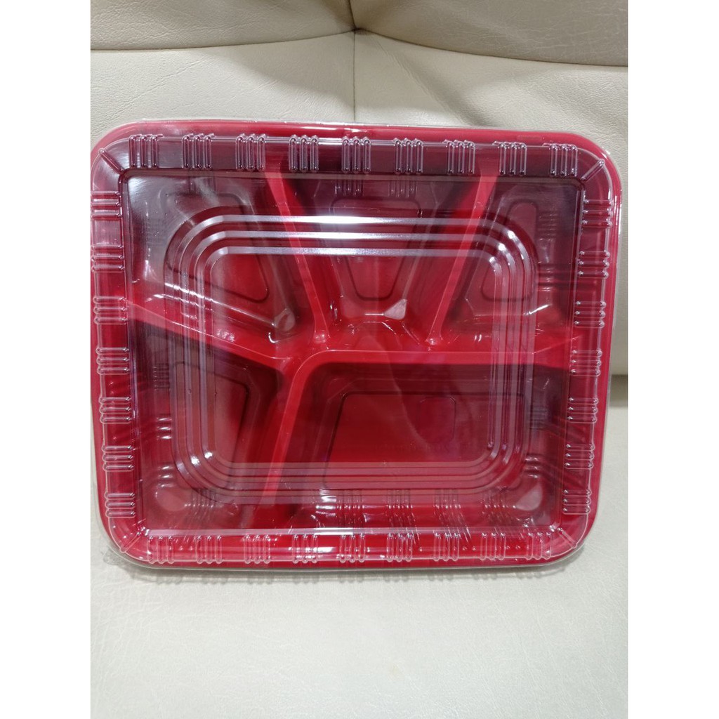 Disposable Bento Boxes 1 2 3 4 5 Compartments with Lid Packing Bento 1/ 2 / 3 / 4 / 5 Division. 