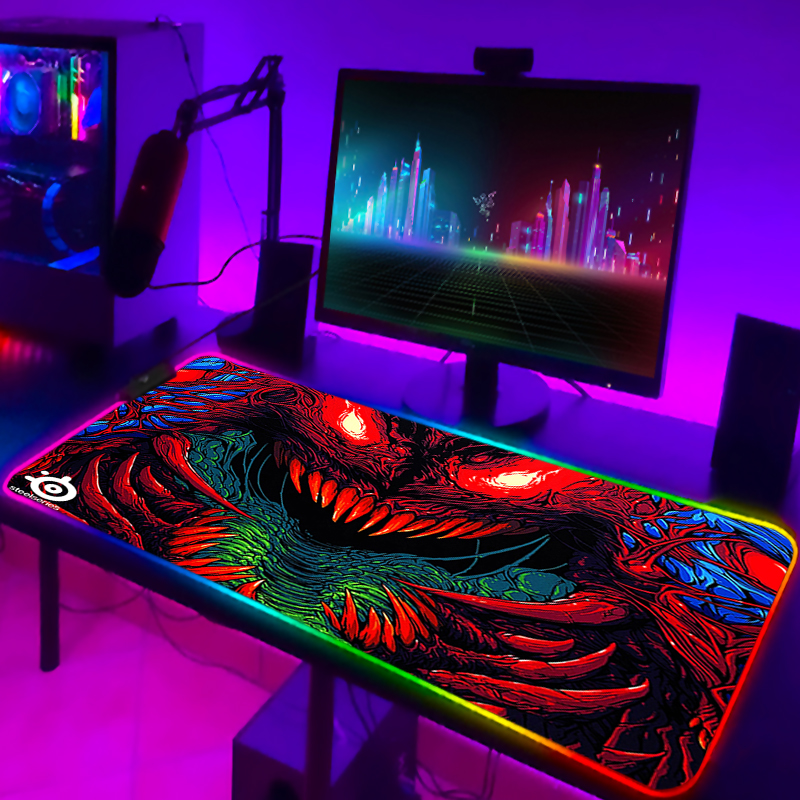 Rgb Mouse Pad Xxl Steelseries Laptop Mat Gaming Mousepad 900x400 Backlit Keyboard Gamer Girl Table Pads Deskpad Mausepad Cs Go. 