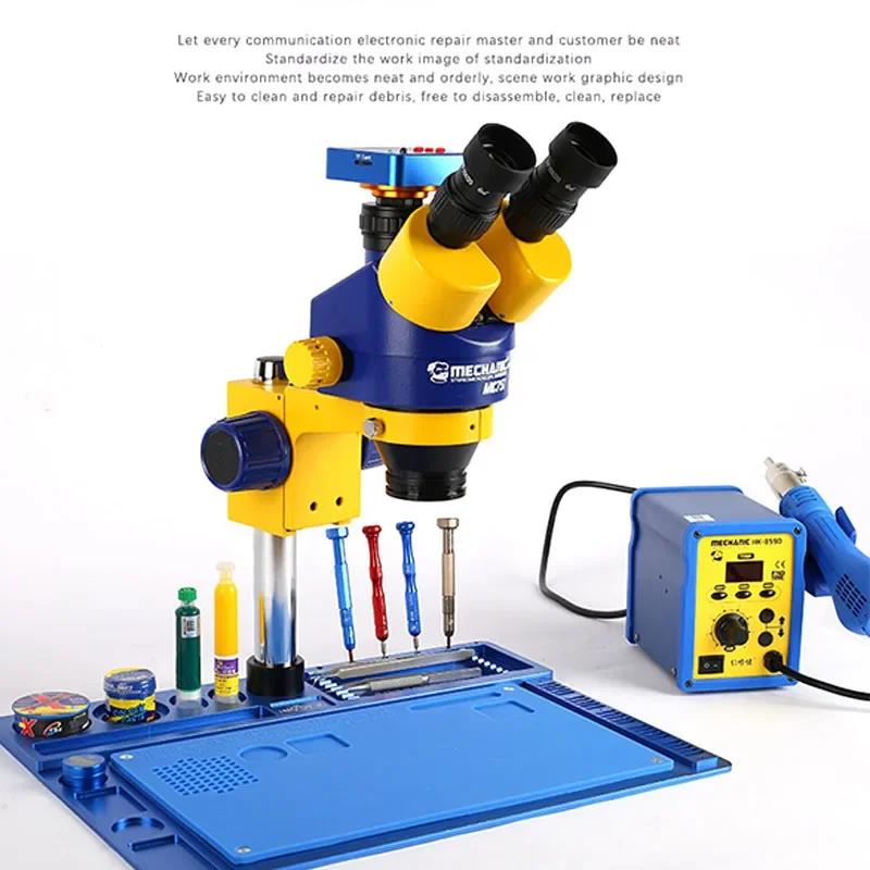 Mechanic MC75T-45X Trinocular Stereo Zoom Microscope DX-230 2300W Pixels 1080P Camera With I-Matx Base. 