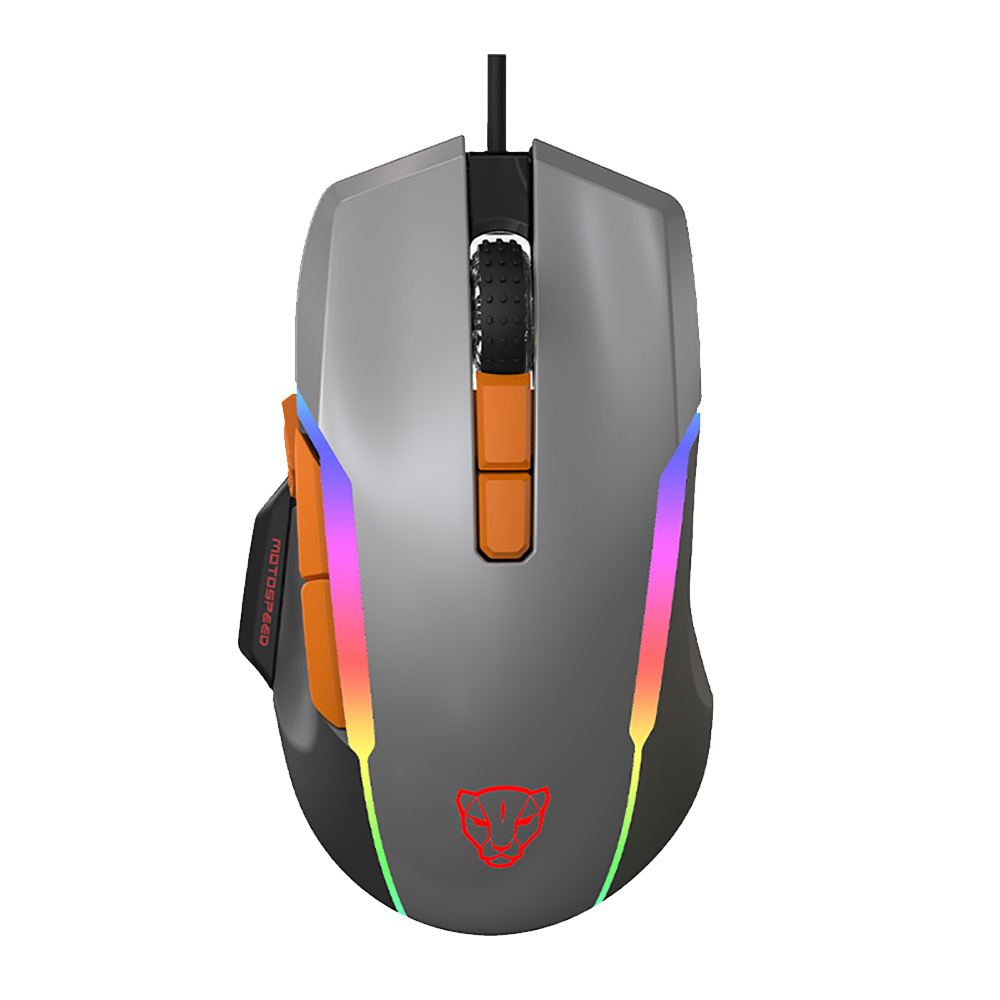 Motospeed V90 Wired Gaming Mouse RGB Backlight Ergonomic 8 Adjustable 50000 DPI Computer Office Macro Drive PMW3325 For Laptop. 
