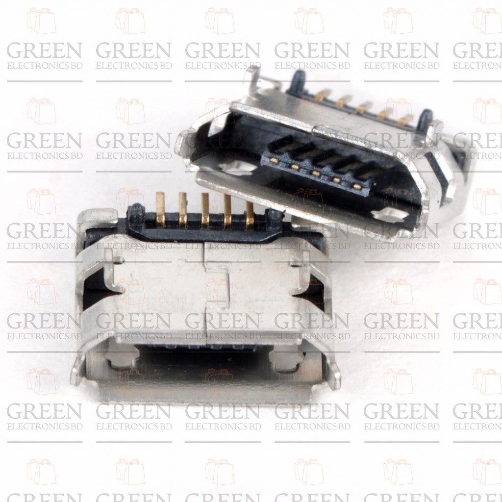 10Pcs- Micro USB Female Connector USB DIP 5 Pin Type B Socket Adapter Solder Port Soldering Repair Parts Panel Mount For Mobile Phone Charger. 