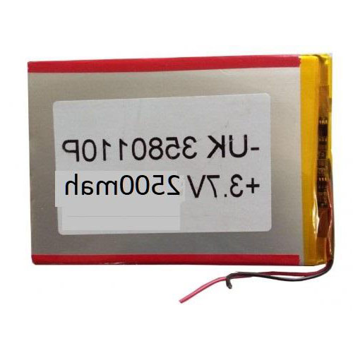 3.7V 2500mAh Rechargeable Lithium Battery for tab and power bank. 