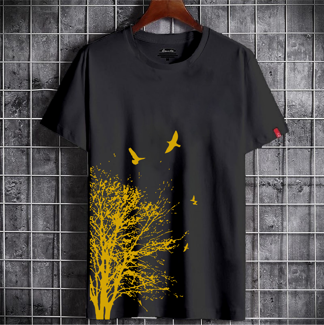 Tree Black Mens New Fashionable New Desing Digital printed T-shirt For Men
