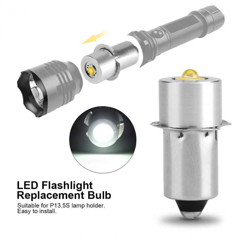 P13.5S Pr2 LED Bulb 3W Upgrade LED Flashlight Bulb Maglite LED Conversion Kit Mag Light LED Bulb 2-16 C D Cells Maglite Torch. 