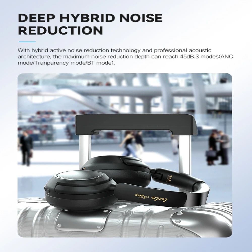 Professional Music Bluetooth Headphones For PS4 PS5 Xbox PC Mobiles Wireless/Wired Active Noise Cancelling Bass Gaming Headset. 