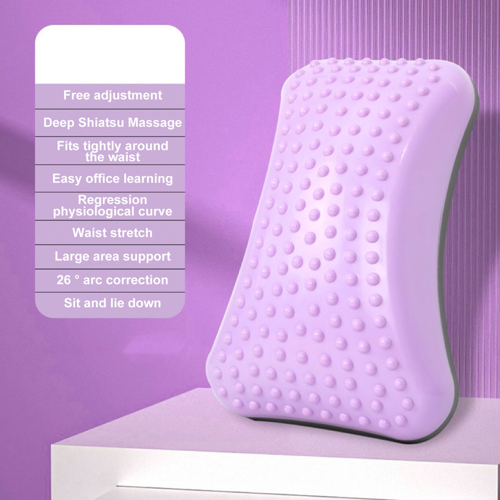Neck Cracker Relieve Back Pain with Inflatable Lumbar Stretcher 3d Massage Bumps Posture Corrector for Neck Upper/lower Back Back Stretcher. 